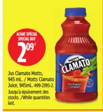 Canadian Tire Motts Clamato Juice, 945mL offer