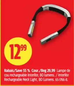 Canadian Tire Interlite Rechargeable Neck Light, 80 Lumens offer