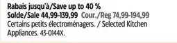 Canadian Tire Selected Kitchen Appliances offer