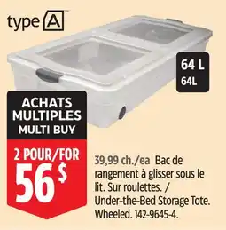 Canadian Tire type A Under-the-Bed Storage Tote offer