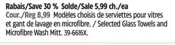 Canadian Tire SIMONIZ Selected Glass Towels and Microfibre Wash Mitt offer
