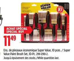 Canadian Tire Super Value Paint Brush Set, 10-Pc offer