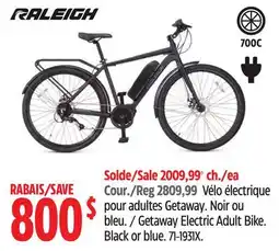 Canadian Tire Raleigh Getaway Electric Adult Bike offer