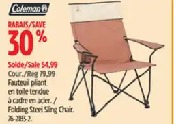 Canadian Tire Coleman Folding Steel Sling Chair offer