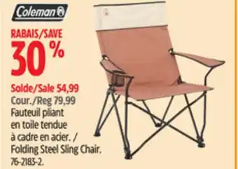 Canadian Tire Coleman Folding Steel Sling Chair offer