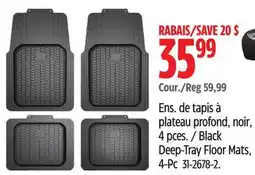 Canadian Tire Motomaster Deep-Tray Floor Mats, 4-Pc offer