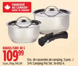 Canadian Tire Woods 3-Pc Camping Pot Set offer