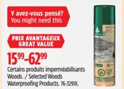Canadian Tire Selected Woods Waterproofing Products offer