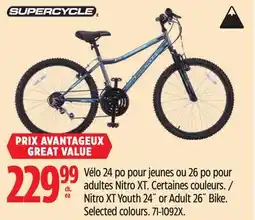 Canadian Tire Supercycle Nitro XT Youth 24˝ or Adult 26˝ Bike offer