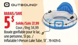 Canadian Tire Outbound Inflatable 1-Person Lake Tube offer