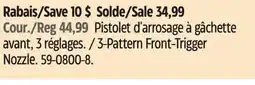 Canadian Tire 3-Pattern Front-Trigger Nozzle offer
