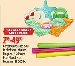 Canadian Tire Selected Pool Noodles or Loungers offer