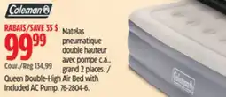 Canadian Tire Coleman Queen Double-High Air Bed with Included AC Pump offer
