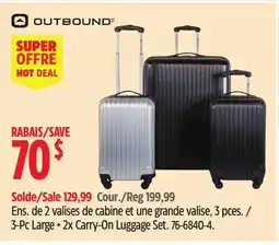 Canadian Tire Outbound 3-Pc Large + 2x Carry-On Luggage Set offer