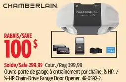 Canadian Tire Chamberlain 1⁄2-HP Chain-Drive Garage Door Opener offer