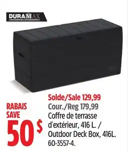 Canadian Tire Duramax Outdoor Deck Box, 416L offer