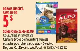 Canadian Tire Purina Selected Dog and Cat Dry and Wet Food offer