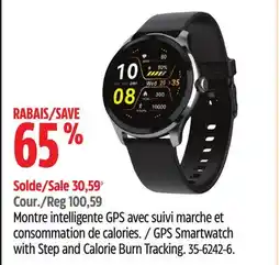 Canadian Tire GPS Smartwatch with Step and Calorie Burn Tracking offer