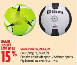 Canadian Tire Wilson Selected Sports Equipment offer