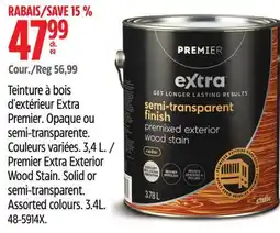 Canadian Tire Premier Extra Exterior Wood Stain offer