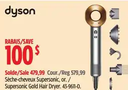 Canadian Tire Dyson Supersonic Gold Hair Dryer offer