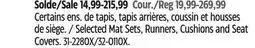 Canadian Tire MotoMaster Selected Mat Sets, Runners, Cushions and Seat Covers offer