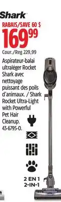 Canadian Tire Shark Rocket Ultra-Light with Powerful Pet Hair Cleanup offer