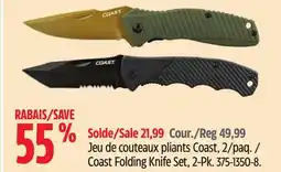 Canadian Tire Coast Folding Knife Set, 2-Pk offer
