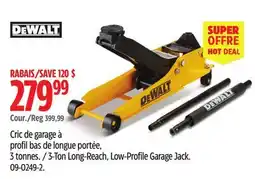 Canadian Tire Dewalt 3-Ton Long-Reach, Low-Profile Garage Jack offer