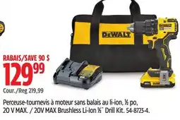 Canadian Tire DEWALT 20V MAX Brushless Li-Ion 1⁄2˝ Drill Kit offer