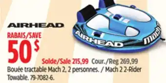 Canadian Tire Airhead Mach 2 2-Rider Towable offer