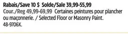 Canadian Tire Armor Coat Selected Floor or Masonry Paint offer