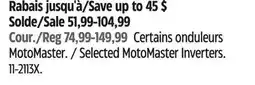 Canadian Tire Selected MotoMaster Inverters offer