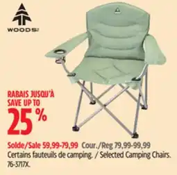 Canadian Tire Woods Selected Camping Chairs offer