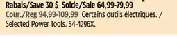 Canadian Tire Maximum Selected Power Tools offer