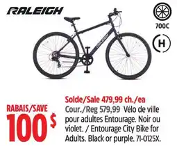 Canadian Tire Raleigh Entourage City Bike for Adults offer