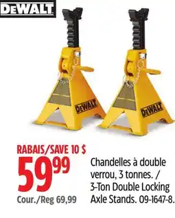Canadian Tire DEWALT 3-Ton Double Locking Axle Stands offer