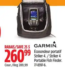 Canadian Tire Garmin Striker 4 Portable Fish Finder offer