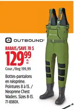 Canadian Tire OUTBOUND Neoprene Chest Waders offer