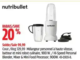 Canadian Tire Nutribullet Hi-Speed Personal Blender, Mixer & Mini Food Processor offer