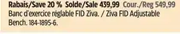 Canadian Tire Ziva FID Adjustable Bench offer