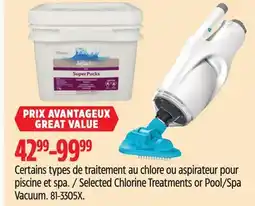 Canadian Tire Aquarius Selected Chlorine Treatments or Pool/Spa Vacuum offer
