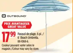 Canadian Tire Outbound 6´ Beach Umbrella offer