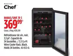 Canadian Tire Master-Chef 3.3 Cu-Ft Wine Cooler Rack, Black offer