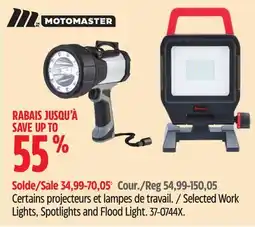 Canadian Tire Selected Work Lights, Spotlights and Flood Light offer