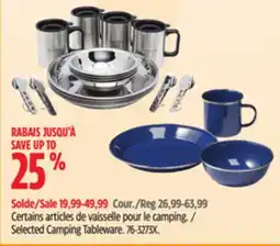 Canadian Tire Outbound Selected Camping Tableware offer
