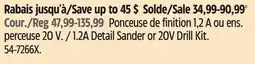 Canadian Tire 1.2A Detail Sander or 20V Drill Kit offer