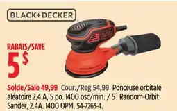 Canadian Tire BLACK+DECKER 5˝ Random-Orbit Sander, 2.4A offer
