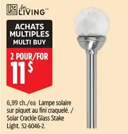 Canadian Tire Solar Crackle Glass Stake Light offer