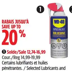 Canadian Tire WD-40 Selected Lubricants and Penetrants offer